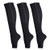 3-Pair Zipper Compression Socks 15-20 mmHg Open Toe Toeless Knee High Zip Support Compression Stocking for Men  and  Women