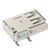 Fielect PCB USB Connector Type A Female Jack 4 Pin Side Insert Long Body Curled Edge 20Pcs