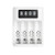 EBL Individual Battery Charger AA AAA Rechargeable Batteries Charger - 4 Bay LCD Charger with 2 USB Input Port for Ni-MH Ni-CD