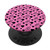 Peace Hand Sign Black Hearts Pink Color Love Symbols PopSockets PopGrip Swappable Grip for Phones  and  Tablets
