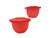 Tupperware Impressions Mini 2 Cup Set of 2 Bowls Red Orange