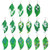 Sntieecr 8 Pairs St Patricks Day Faux Leather Earrings 3 Layered Leaf Dangle Earrings Lightweight Green Glitter Leather Drop Earrings for Women Girls