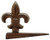 Cast Iron Rustic Brown Fleur De Lis Door Wedge, Doorstop