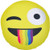 iscream X-Pressive! Emoji Rainbow Crazy Face 11" x 11" Microbead Accent Pillow