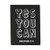 Dicksons Yes You Can Black 4 x 3 MDF Decorative Wall and Tabletop Sign Plaque