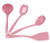 Calypso Basics by Reston Lloyd Melamine Utensil Set, 4-Piece, Pink