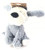 Pet 9 Inch Plush Pet Toy Sitting and Lying Dogs with Squeakers and Crinkle Ears Dog Chew Toy