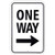 Large One Way with Right Arrow Sign 18x 12 _04 Aluminum Reflective Sign Rust Free Aluminum-UV Protected and Weatherproof