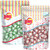 Lalees Peppermint Starlights White Center - Spearmint Starlights - Individually Wrapped Hard Candy Variety Pack