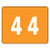 Smead Color-Coded Numeric 4, Label Sheet, Orange, 500 per Roll (67344)