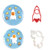 2pcs Funny Egg Ring Pancake Breakfast Molds Silicone Spaceman Egg Molds A Gift for Children
