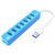 iDsonix USB 3_0 Hub 7-Port 5V  3A Powered USB Hub 5Gbps HighSpeed Data Transmission USB Splitter for Laptop iMac Surface Pro XPS USB Flash Drives Mobile HDD Printer Camera and More -Blue