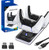 PS5 Controller Charging Station NEWEST Dual USB Type C PS5 Controller Charger with cable Charging Dock for Sony Playstation 5 Dualsense Controller White