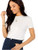 Floerns Womens Casual Short Sleeve Crop Top Tee T-Shirt White-2 S