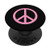 Pink and black peace sign positive PopSockets PopGrip Swappable Grip for Phones  and  Tablets
