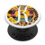 Sunflower Pop Letter K - Phone Case Stand White K Monogram PopSockets PopGrip Swappable Grip for Phones  and  Tablets