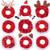 9 Pieces Christmas Hair Scrunchies Velvet Elastic Hair Bands Glitter Santa Claus Scrunchy Hair Ties Ropes for Women Christmas Party Hair Accessories