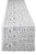 Yourtablecloth Printed Metallic Table Runner Silver 14 x 108