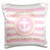 3dRose Anchors Aweigh Way for Pink Nautical Girl Baby Shower Pillow Case, 16 x 16