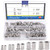 Glarks 85Pcs 8-3210-24 14-20 516-18 38-16 UNC Rivet Nuts Assortment Kit 304 Stainless Steel Flat Head Threaded Insert Nutserts Rivnuts Set