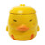 Teagas 14 oz Funny Duck Ceramic Coffee Mug for Women Tea Cup Cute Yellow Mugs with Lid