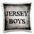 3dRose Jersey Boys, Black Letters on Gray Background Pillow Case, 16 x 16