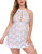 Avidlove Plus Size Lingerie for Women Lace Babydoll Halter Chemise Lingerie White 16W