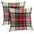Batmerry Red White Plaid Decorative Pillow Covers 16 x 16 Inch Colorful Scottish Tartan Plaid Double Sided Throw Pillow Covers Sofa Cushion Cover Square 16 InchesSet of 2