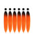 WOME Pre Stretched Braiding Hair Ombre Orange 24 Inch 6 PacksLot Braids Itch Free Hot Water Setting Synthetic Fiber Yaki Texture Crochet Braiding Hair Extension