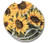 CounterArt Absorbent Stoneware Car Coasters, Sunflowers - Set of 2