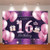 Crefelicid 7x5ft Happy 16th Purple Birthday Backdrop Girls 16 Bday Background Sixteen Birthday Photo Booth Party Cake Table Photography Decorations Supplies