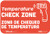 BeSafe Messaging Bilingual SpanishTemperature Check ZoneZona De Chequeo 3-Pack 9x6 Repositionable Wall  and  Door Safety Signs Perfect for Most Surfaces Glass Metal Painted Surfaces