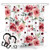 DESIHOM Rose Shower Curtain with 12 Rust-Resistant Metal Double Glide Shower Hooks Polyester Waterproof Shower Curtain Floral Theme Set 72x72 Inch