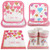 Valentine Party Supplies Pack Serving 16 Guests Including Dinner Plates Luncheon Napkins and Cups Supply Tableware Set Kit for Valentines Day Wedding Anniversary Party Decorations Favors