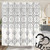 DESIHOM Boho Shower Curtain with 12 Rust-Resistant Metal Double Glide Shower Hooks Aztec Black White Bohemian Shower Curtain Set Polyester Waterproof Shower Curtain 72x72 Inch