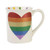 Enesco Our Name is Mud Rainbow Pride Heart Glitter Coffee Mug 16 Ounce Multicolor