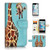 ( For iPhone 7 Plus ) Flip Wallet Case Cover and Screen Protector Bundle A4131 Giraffe