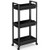 SOYO 3 Tier Rolling-Organizer-Storage-Cart Bathroom Shelves Organizer Slim Laundry Cart with Casters for Bathroom Laundry Pantry Kitchen Narrow Places Black