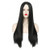 LYC Wigs Long Straight Middle Part Natural Black Wig Heat Resistant Synthetic Wig for Women?26inch?