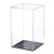 Cabilock Clear Acrylic Display Case Assemble Countertop Box Cube Organizer Stand Protection Showcase for Action Figures Toys Vertical Style