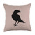 Birds of Black Apparel Beautiful Black Crow Raven Bird Silhouette Throw Pillow 18x18 Multicolor