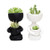 Ceramic Succulent Plant Pot Creative Human Shaped Small Cactus pots Flower Pots Mini Plant Planters for Desktop Usage Home DecorationWhite B and Black B