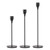 lobolighting Candlestick Holders Set of 3 Black Taper Candle Holder Stands for for Wedding Dinning Party Fits 34 inch Thick Candle Led Candles Metal Candle Stand