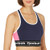 Reebok Training Essentials Linear Logo Low Impact Sports Bralette Vector NavyPinkWhite 2X18W