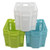 Ponpong Plastic Stacking Storage Baskets Light Blue Light Green White 6 Packs