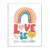 Stupell Industries Whimsical Kids Rainbow Love is All You Need Quote Designed by Jennifer McCully Art 13 x 19 Wall Plaque