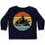 inktastic Snowmobile Retro Sunset Toddler Long Sleeve T-Shirt 4T Black 39640