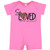 inktastic So Loved John 316 Cheetah Infant Romper 12 Months Raspberry 3c89a