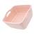 Hemoton Double-layer Draining Basket Plastic Kitchen Food Strainer Bowl Vegetable Washing Basket Multifunction Kitchen Colander Drain Basin for Spaghetti Pasta Fruit Pink S Hemoton Double-layer Draining Basket Plastic Kitchen Food Strainer Bowl Vegetable Washing Basket Multifunction Kitchen Colander Drain Basin for Spaghetti Pasta Fruit Pink S