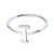 AoedeJ 925 Sterling Silver Stackable Initial Letter Rings Capital Letter Ring Charm Initial Band for Women T 7
